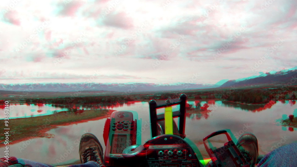 Ultralight over ponds 3D 002