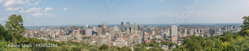 Panoramic View Centre Ville Montreal (Downtown) view from Mont Royal Québec Canada