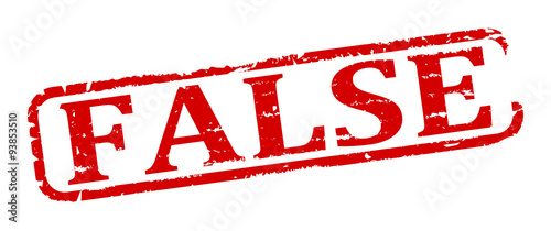 Scratched red oval stamp with the words - false- vector svg