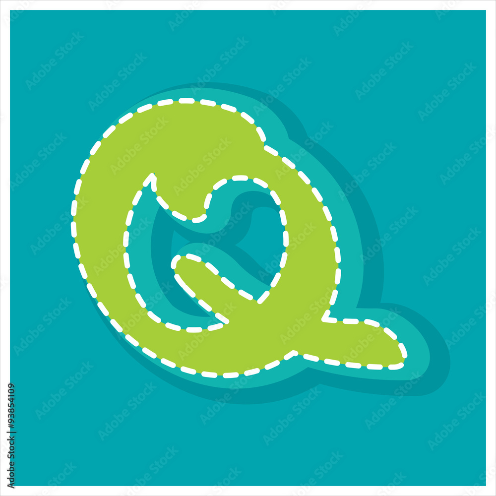 stitched green alphabet set from A to Z stitched green alphabet set from A to Z
