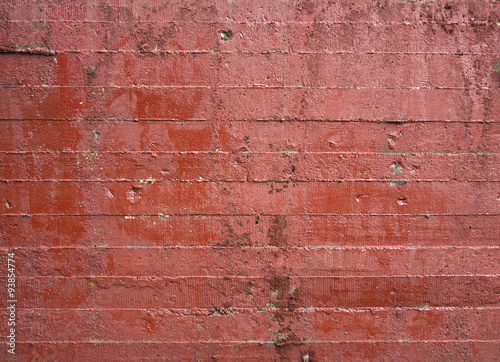 Red painted concrete wall texture