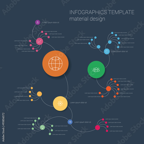 Modern flat material design infographics template. Infographic