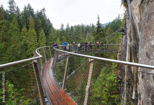 Capilano suspension bridge in British Columbia, Canada photo