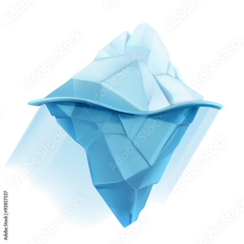 Iceberg, low poly style vector icon