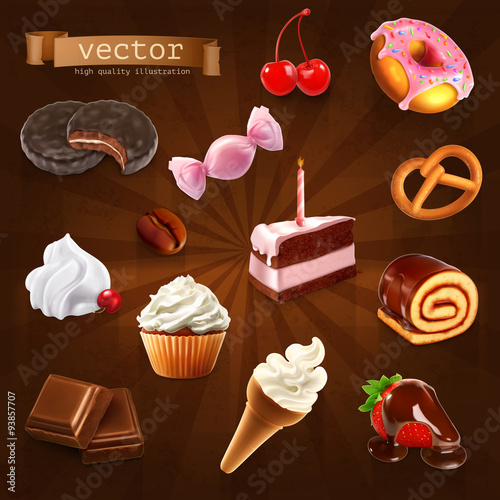 Confectionery, vector set 2
