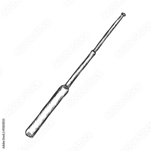 Vector Sketch Telescopic Baton