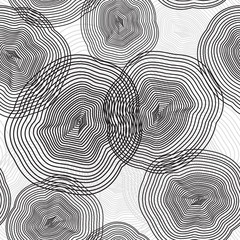 Crédence de cuisine Cercles patrons Concentric circles shapes vector seamless pattern, abstract background in geometric style  © oxanaart