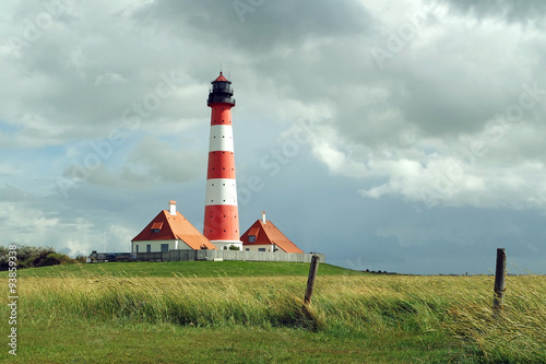 Leuchtturm an der Nordseeküste - Westerhever Leuchtfeuer bei Sankt Peter Ording