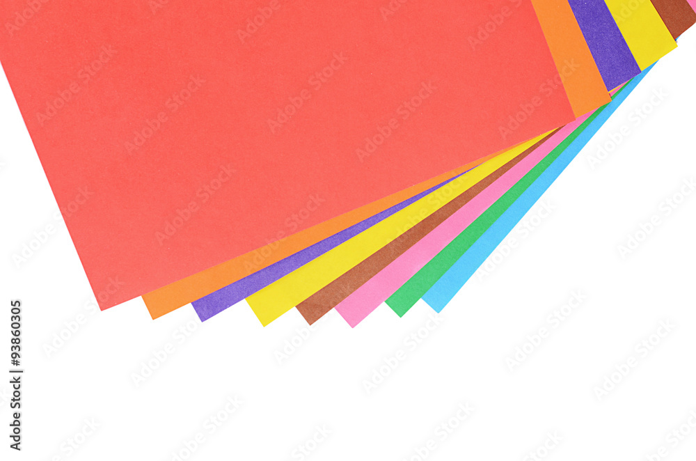 Set of a color paper close up Set of a color paper close up