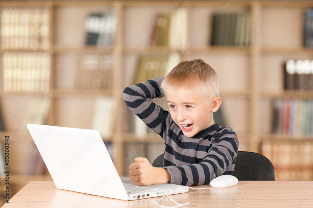 Child with Computer. Child with Computer.
