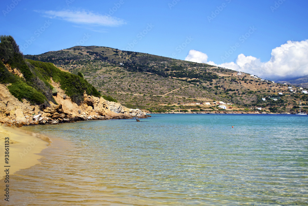 Chrissi Ammos beach in Andros island Greece