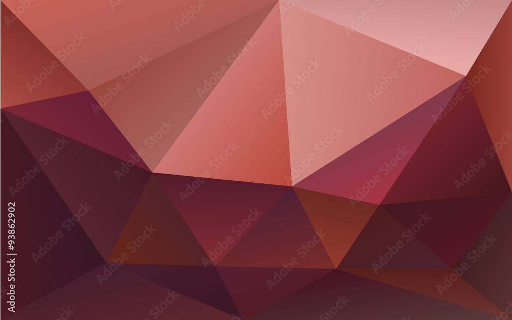 Obraz premium Abstract polygonal geometric background marsala colored, vector