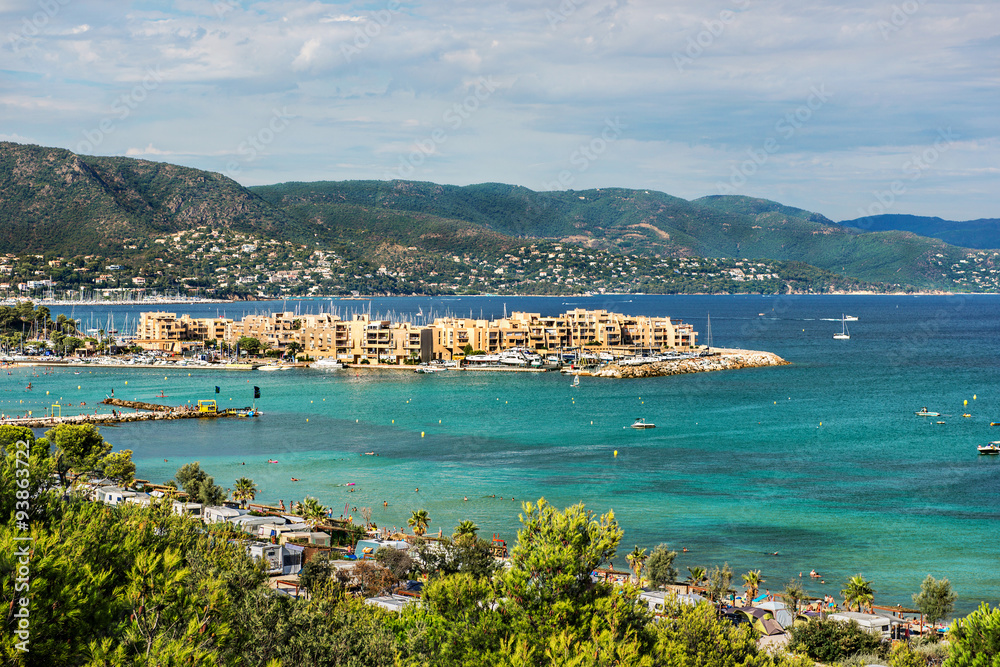 Naklejka premium Cote d'Azur mediterranean coast