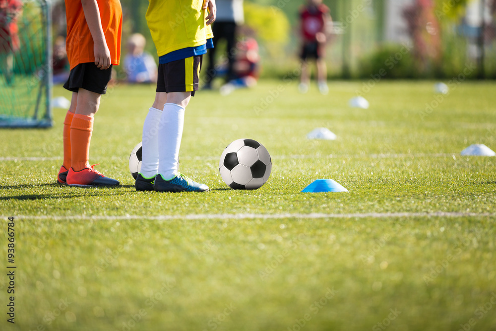 kids playing football soccer match