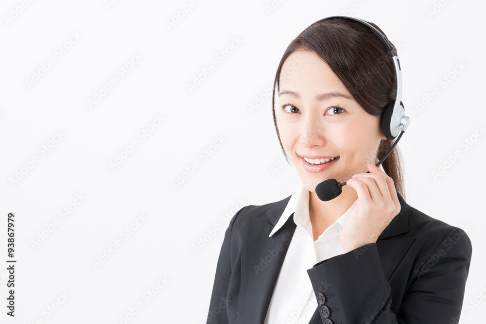 portrait of asian businesswoman on white background portrait of asian businesswoman on white background