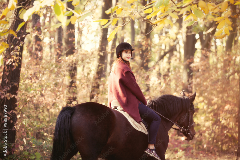 Young woman and horse