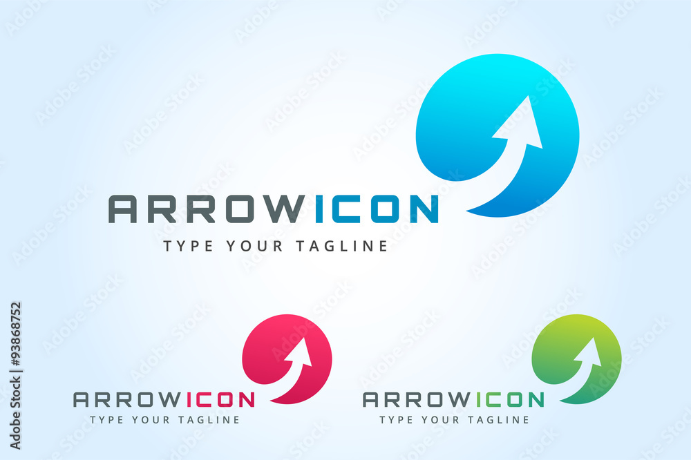 Vector arrow icon logo template