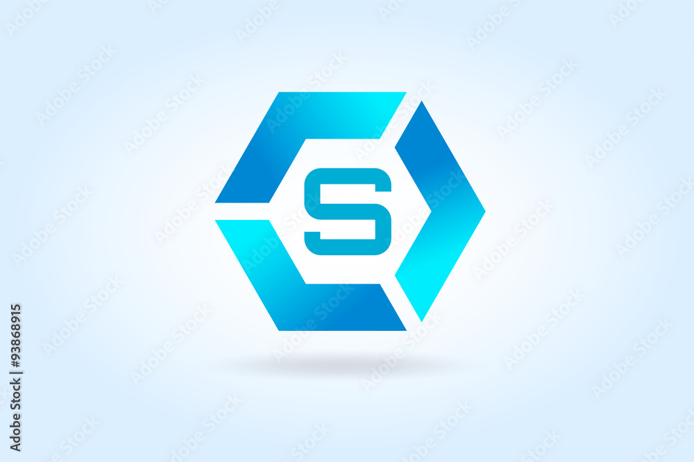 S letter vector icon template. Super symbol silhouette S letter vector icon template. Super symbol silhouette