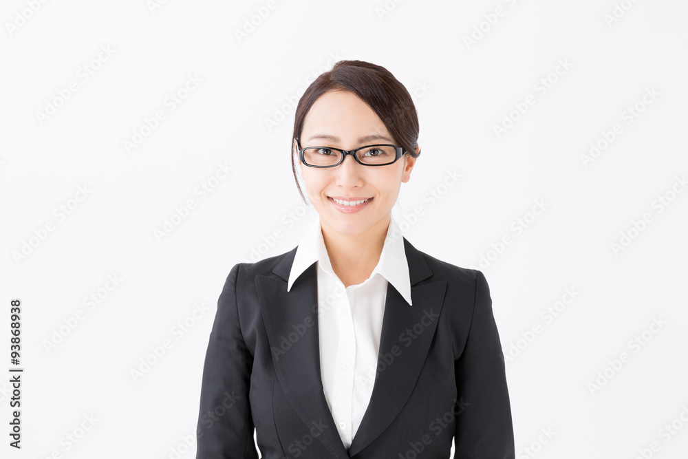 portrait of asian businesswoman on white background portrait of asian businesswoman on white background
