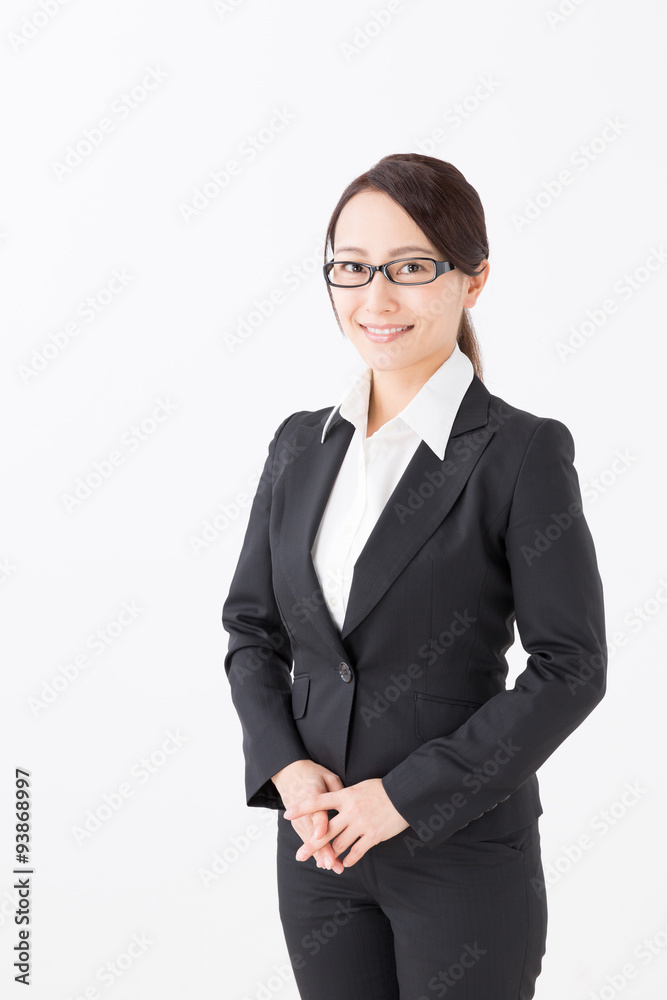 portrait of asian businesswoman on white background portrait of asian businesswoman on white background