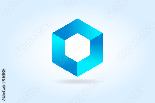 Abstract square logo vector template