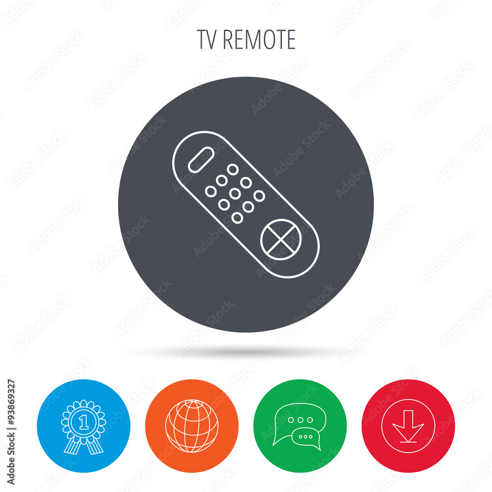 Remote control icon. TV channels sign. Remote control icon. TV channels sign.