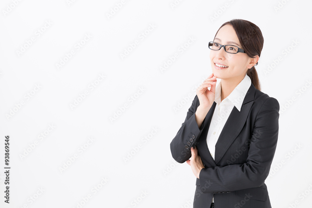portrait of asian businesswoman on white background portrait of asian businesswoman on white background
