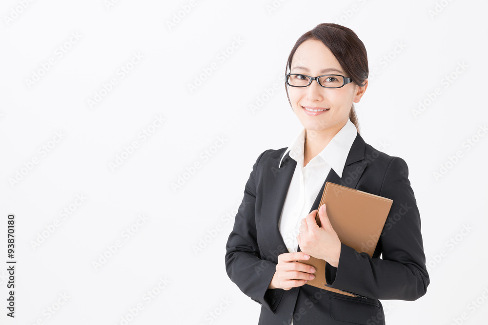 portrait of asian businesswoman on white background portrait of asian businesswoman on white background