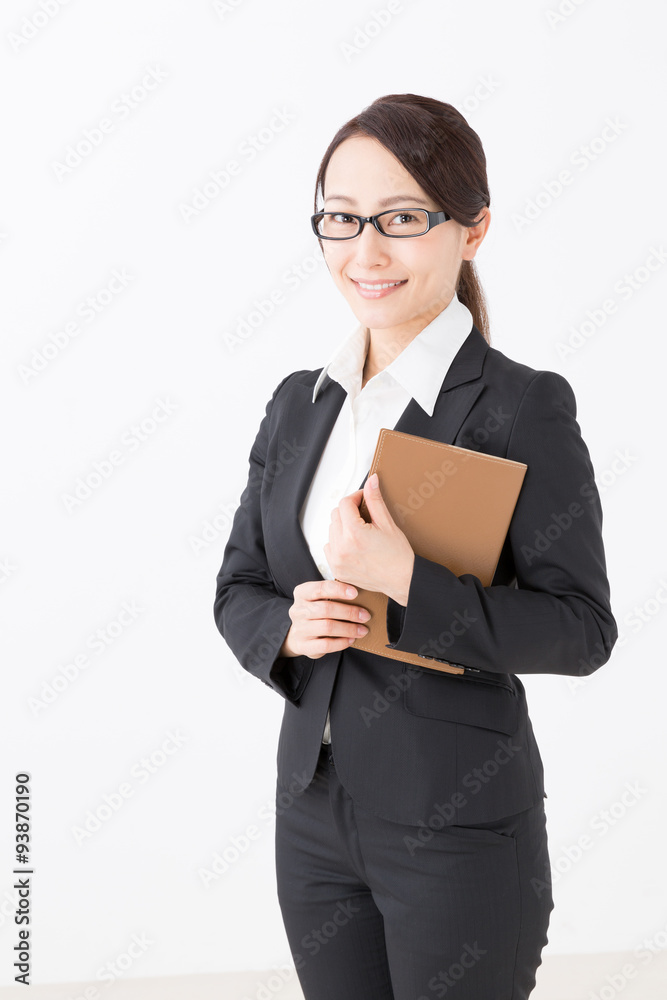 portrait of asian businesswoman on white background portrait of asian businesswoman on white background