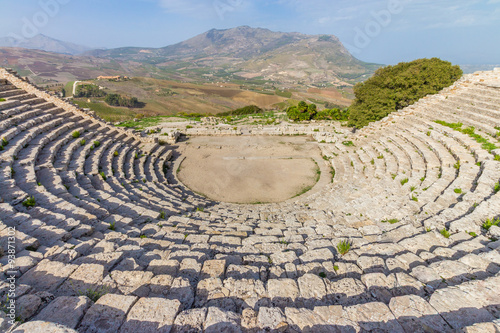 Segesta Temple Amphitheatre Sicily Italy photo