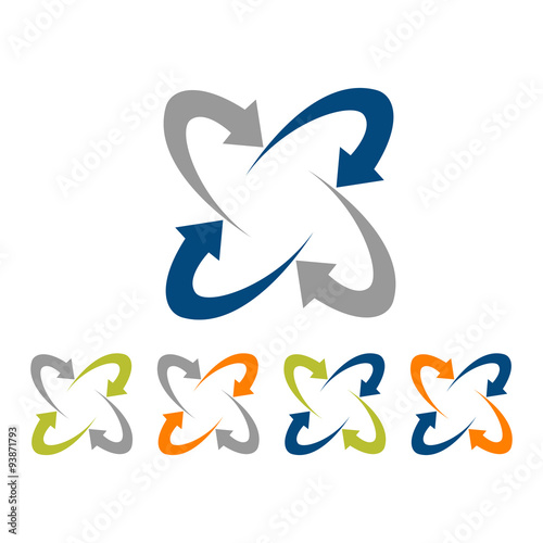 X Star Arrow Circulation Business Icon