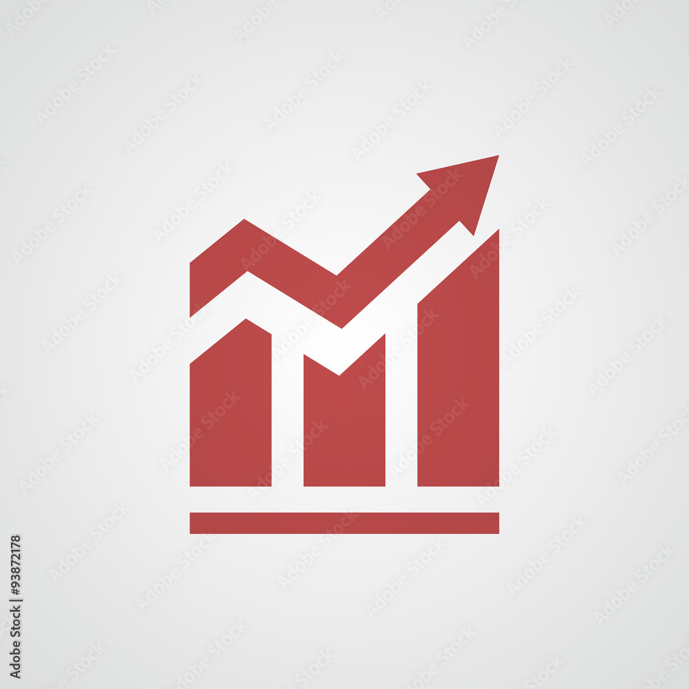Flat red Trend icon Flat red Trend icon
