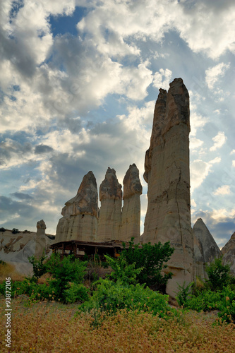 Love Valley interesting stone formation, Nevsehir, Cappadocia Turkey photo