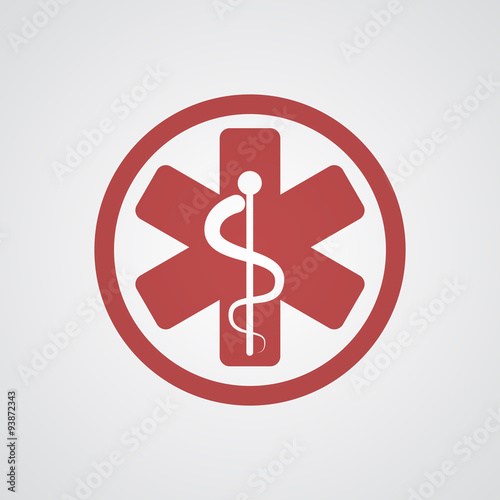 Flat red Medical icon