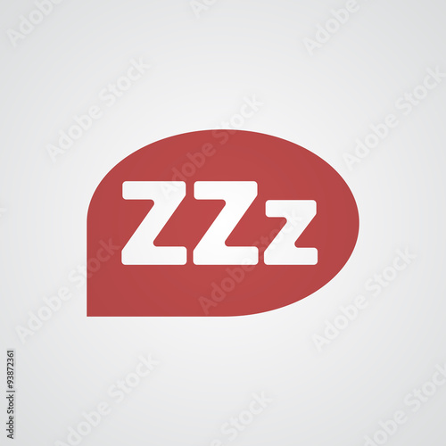 Flat red Sleep icon