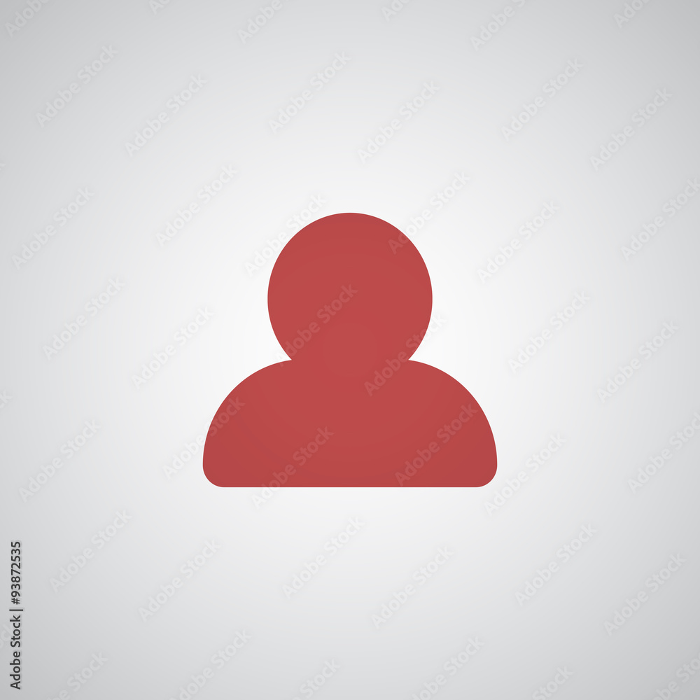 Flat red Profile icon Flat red Profile icon