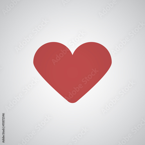 Flat red Heart icon