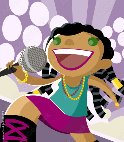 mujer cantante estrella músical