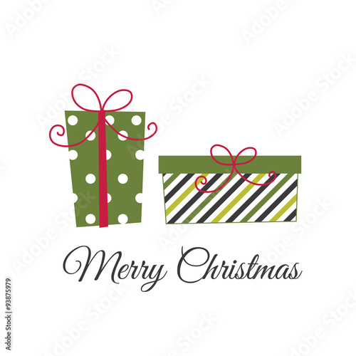 Christmas card with Present vector illustration. EPS 10 & HI-RES JPG Included 