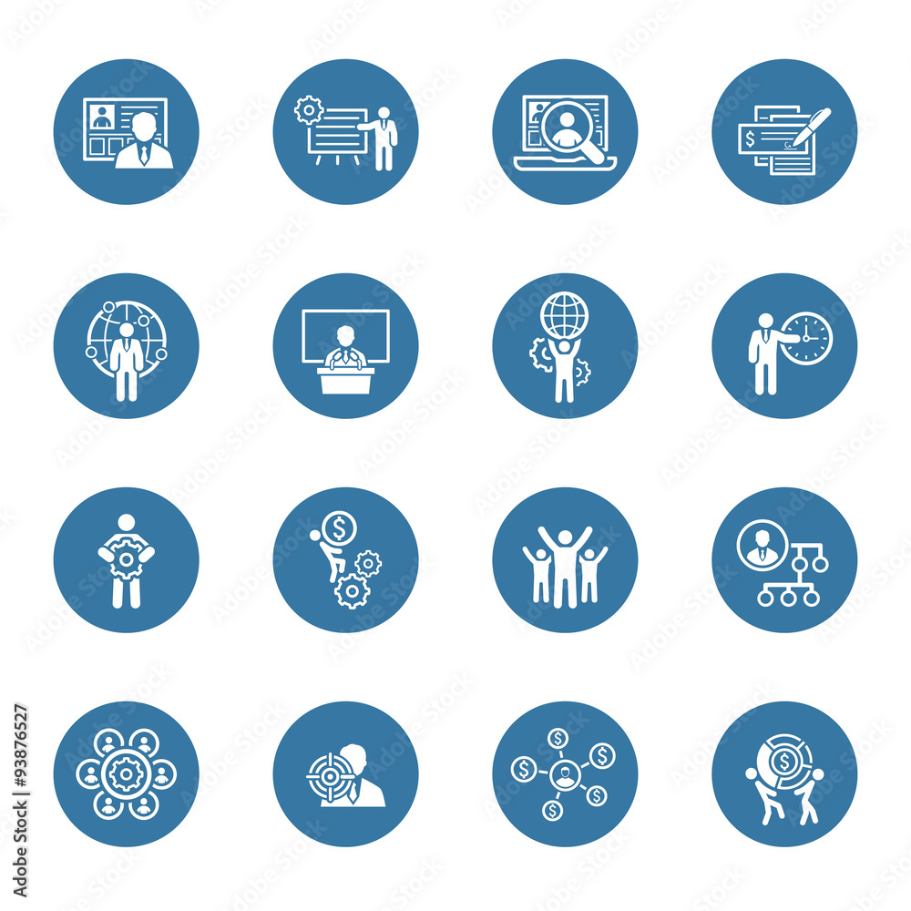 Flat Design Business Icons Set. Flat Design Business Icons Set.