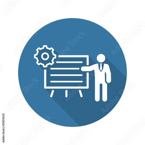 Business Processes Icon. Flat Design.