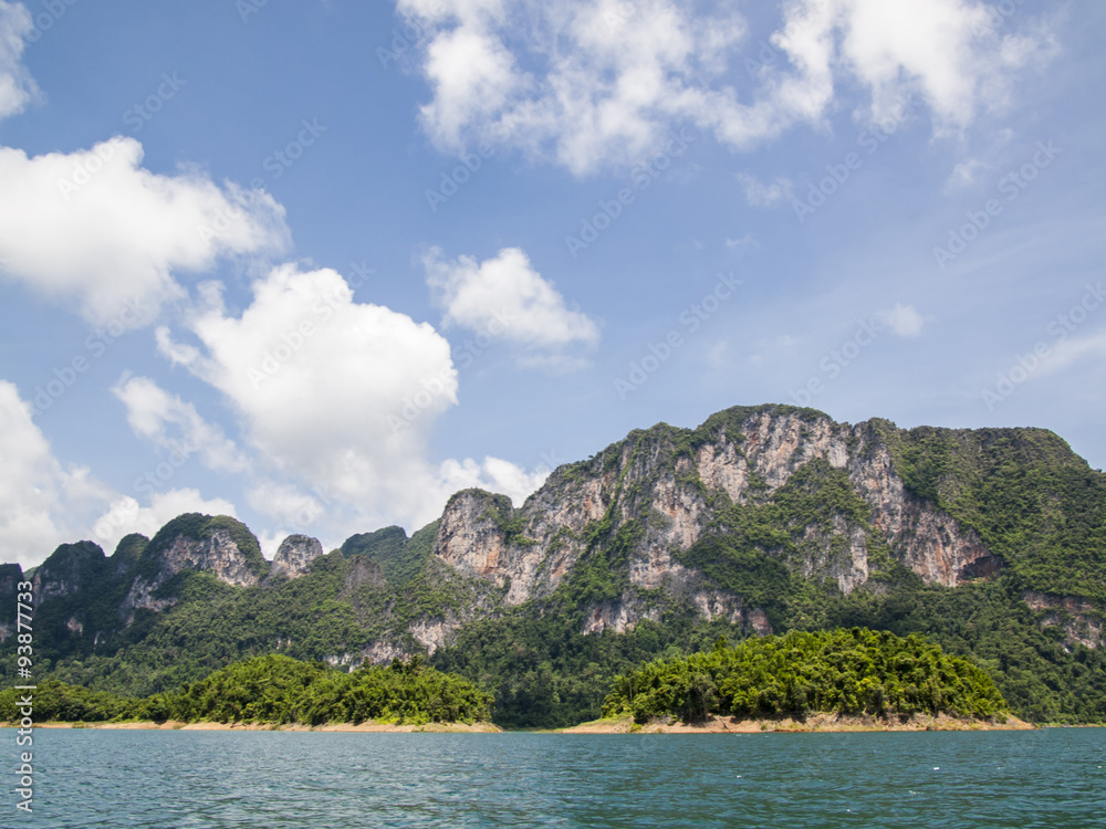 landscape with mountains trees and a lake in front landscape with mountains trees and a lake in front