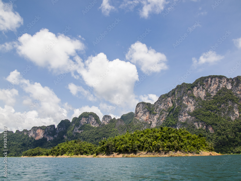 landscape with mountains trees and a lake in front landscape with mountains trees and a lake in front