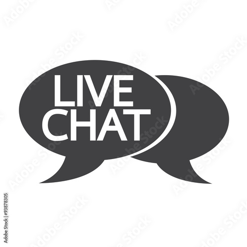 Live chat speech bubble icon