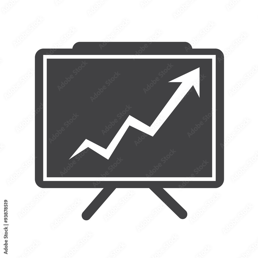Growing Chart Presentation Icon Growing Chart Presentation Icon