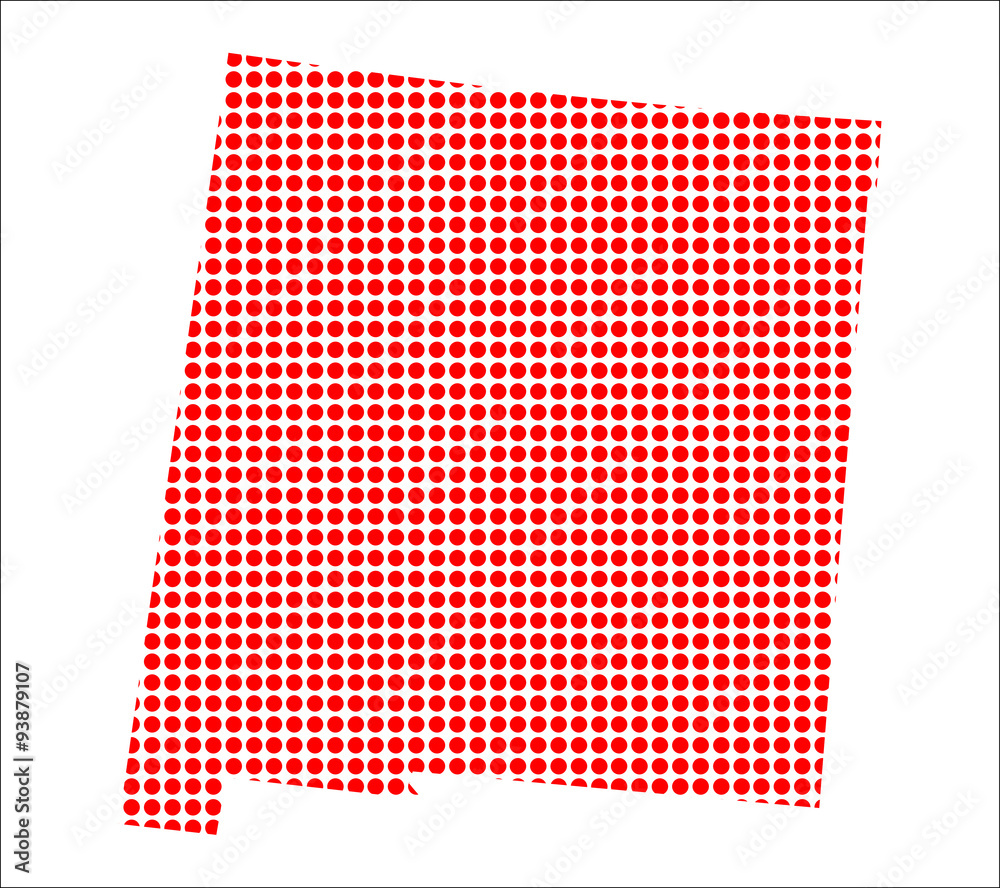 Red Dot Map of New Mexico Red Dot Map of New Mexico