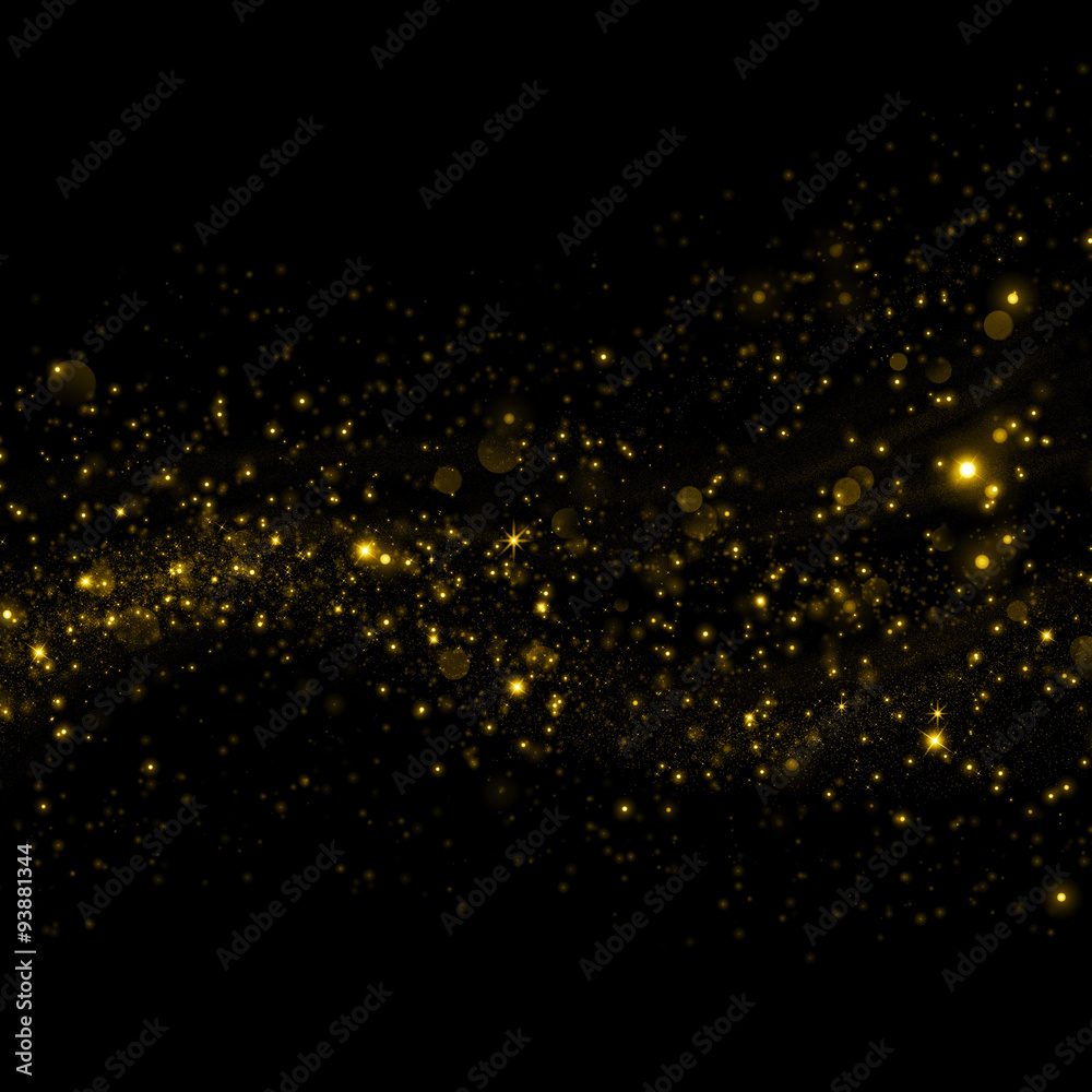 Gold glittering sparkling dust background