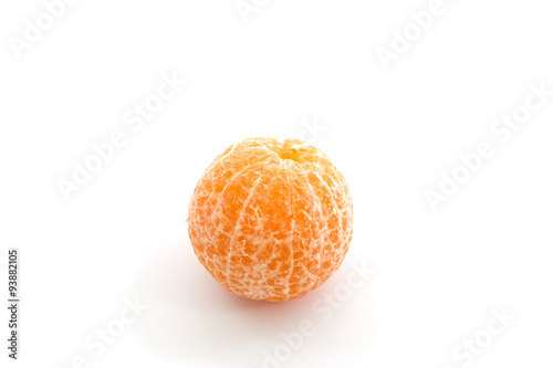 Orange peeled isolated on white background photo