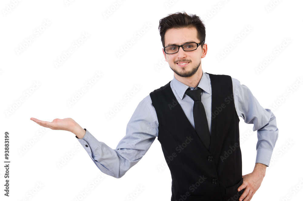 Office worker isolated on white Office worker isolated on white