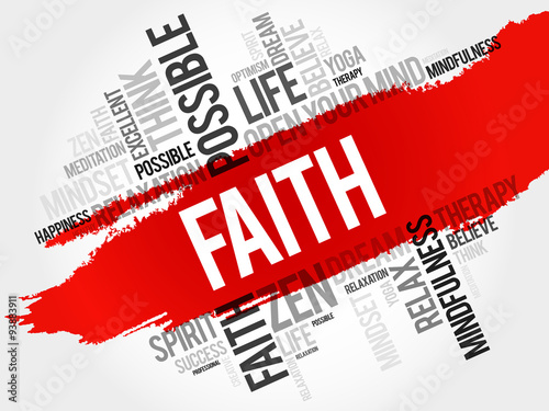 Faith word cloud concept